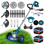 👉 Cordless Electric Weed Trimmer – Rechargeable Lawn Edger with Telescopic Handle
