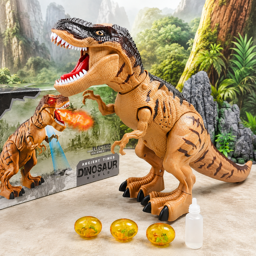 Walking Spray Dinosaur Toy — Roars, Lights & Lays Eggs