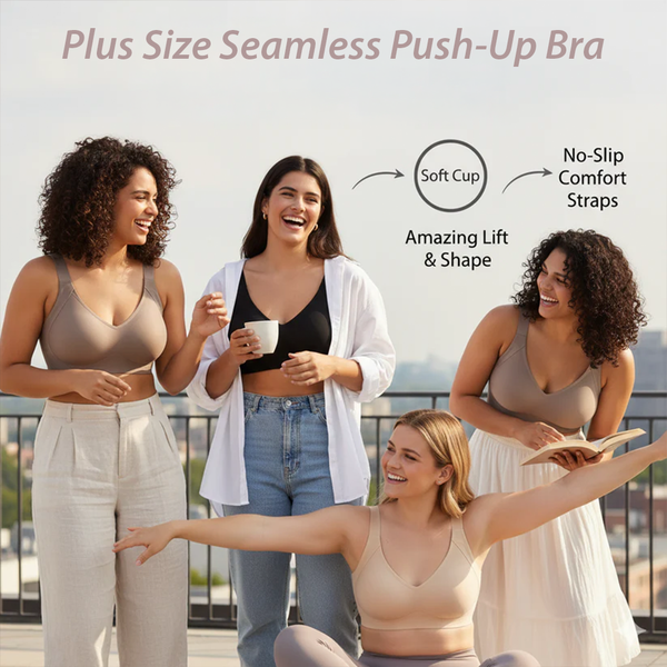 Plus Size Seamless Push-Up Bra