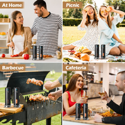 Rechargeable salt and pepper grinder for home picnic barbecue and dining