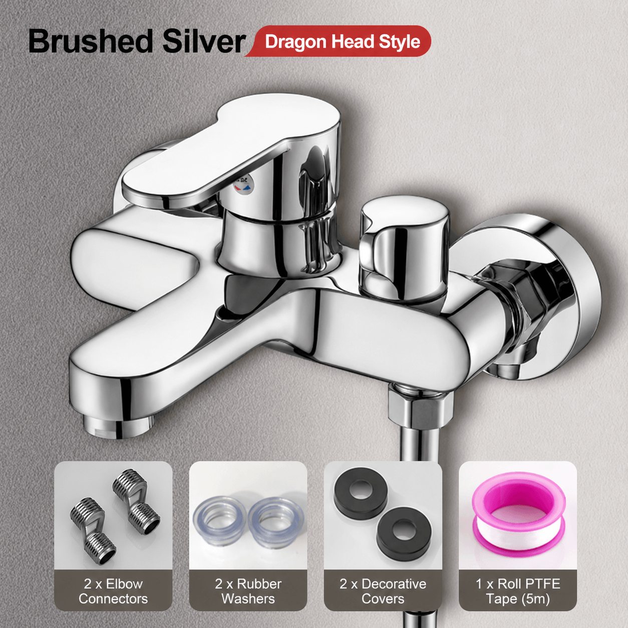 HomeSmart™ Thermostatic Shower Mixer Valve — Anti-Scald 3-Way Diverter Faucet Set