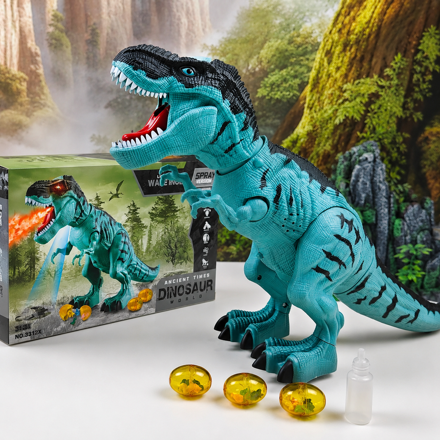Walking Spray Dinosaur Toy — Roars, Lights & Lays Eggs