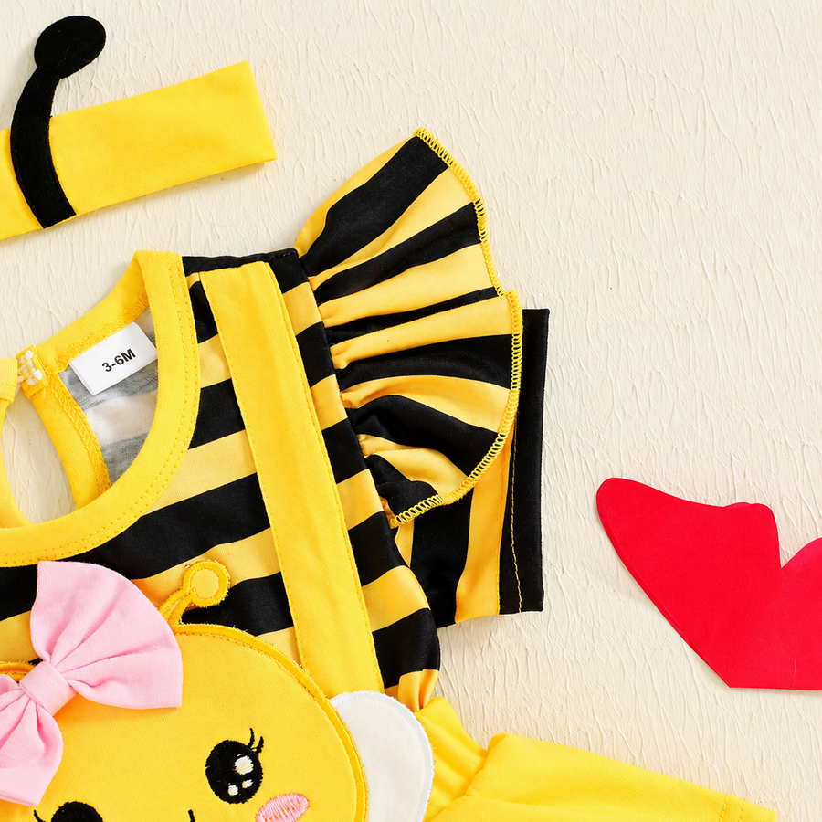 Bee Baby Romper with Headband