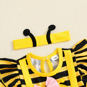 👶🐝 Bee Baby Romper with Headband