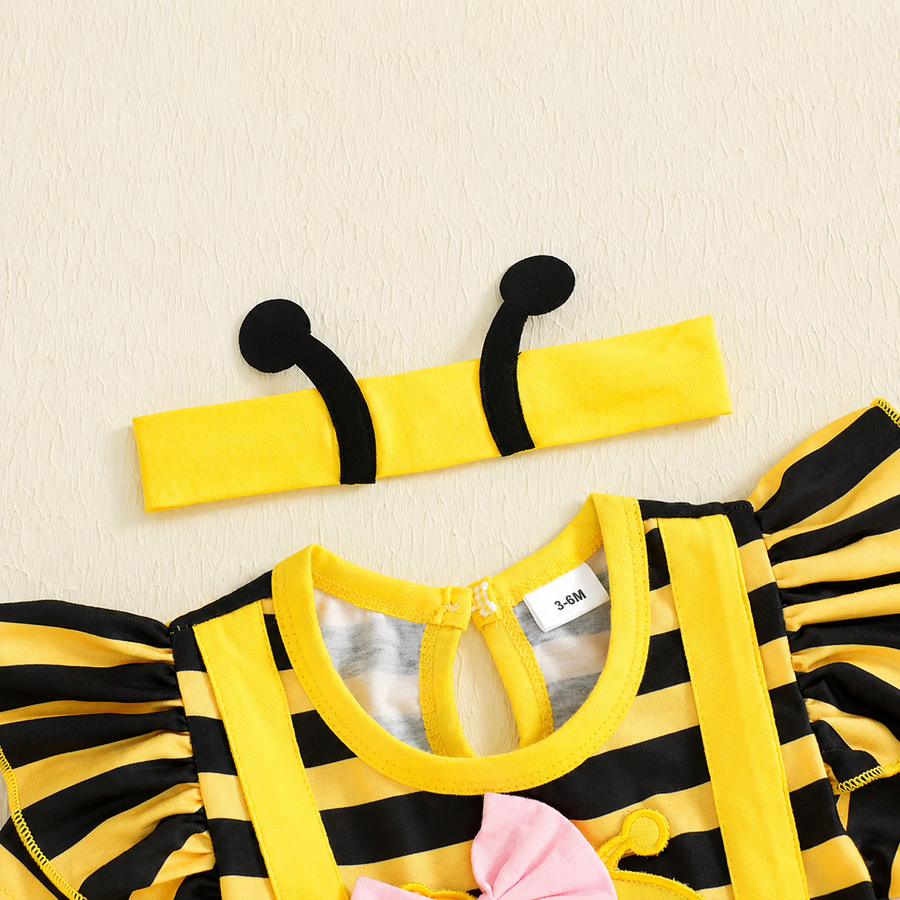 Bee Baby Romper with Headband