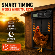 Automatic Chicken Coop Door — Timer & Anti-Pinch Sensor