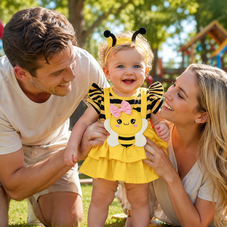 Bee Baby Romper with Headband