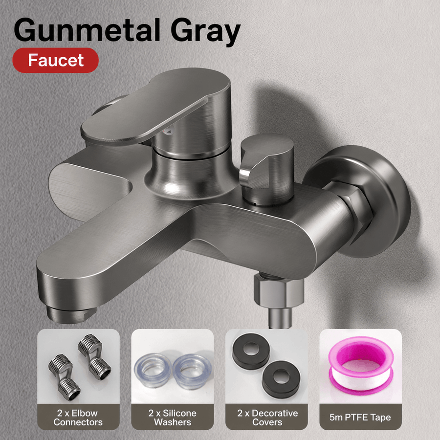 HomeSmart™ Thermostatic Shower Mixer Valve — Anti-Scald 3-Way Diverter Faucet Set