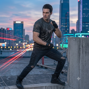 3D Webbed Hero T-Shirt — Raised Webbing Cosplay Tee