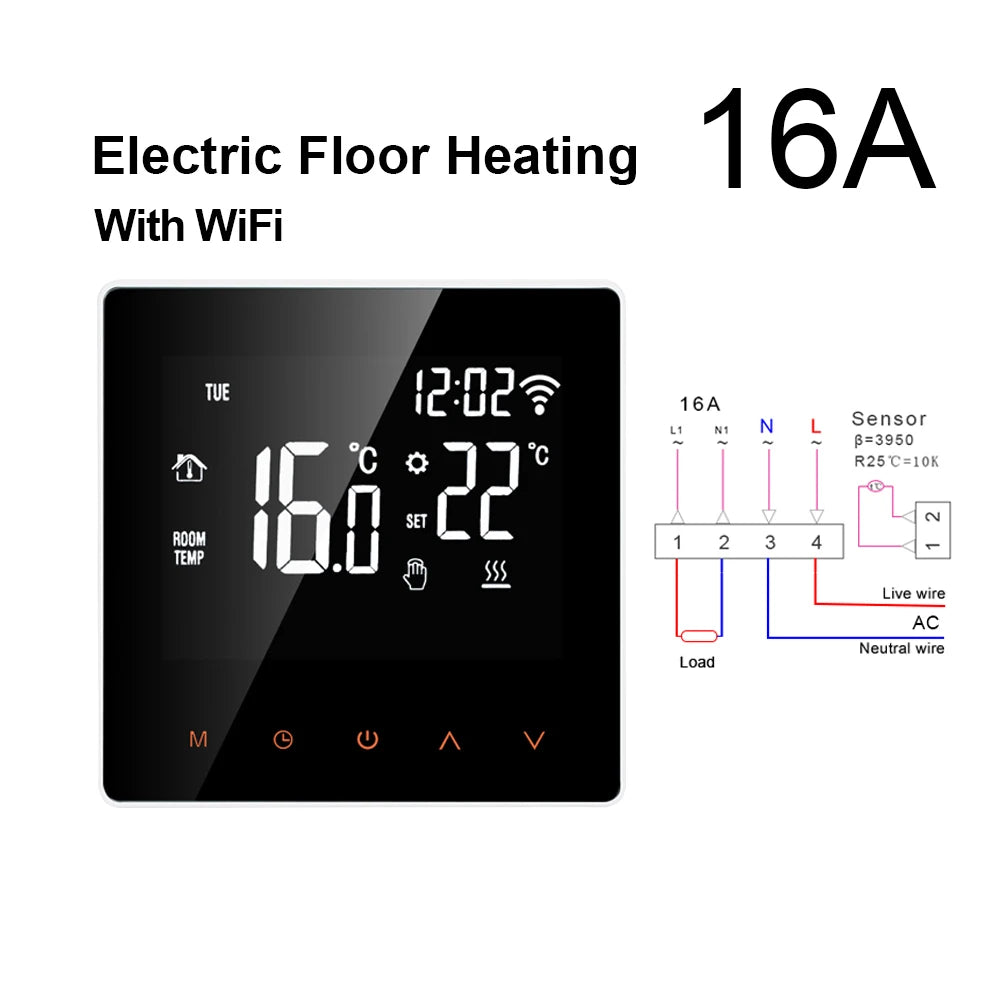 HomeSmart™ WiFi Smart Thermostat — Voice Control, Programmable, Alexa & Google Compatible
