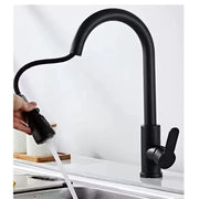 HomeSmart™ Pull-Out Kitchen Faucet — Matte Black Stainless Steel Mixer Tap