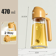 ChefPro™ 2-in-1 Oil Sprayer Bottle — Glass Mist Dispenser for Healthy Cooking