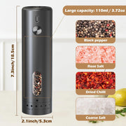 Large capacity electric grinder with compatible dry spices and size details