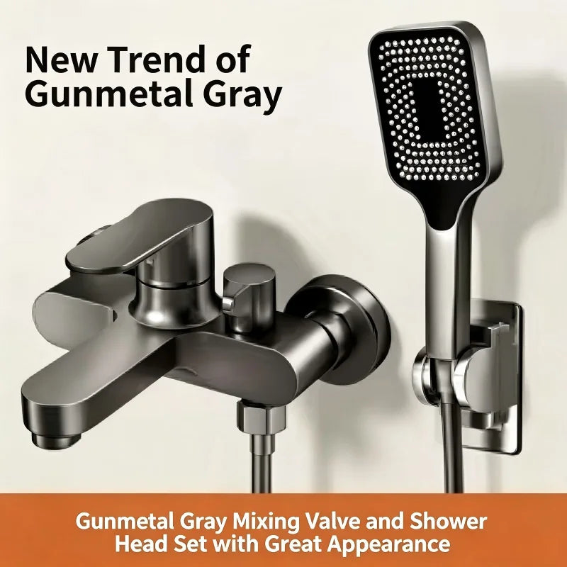 HomeSmart™ Thermostatic Shower Mixer Valve — Anti-Scald 3-Way Diverter Faucet Set