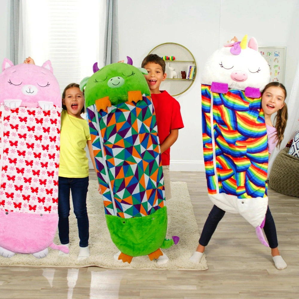 Cute Animal Sleeping Bag for Kids – Plush Sleep Sack with Built-In Pillow Secondary image