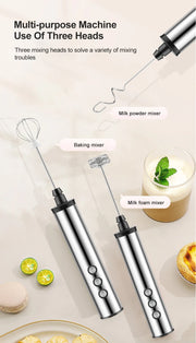 FreshTaste™ Rechargeable Milk Frother Set — Coffee-Bar Foam at Home