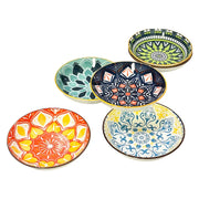 ChefPro™ Bohemian Ceramic Plate Set — 6-Piece Artisan Salad & Dessert Collection