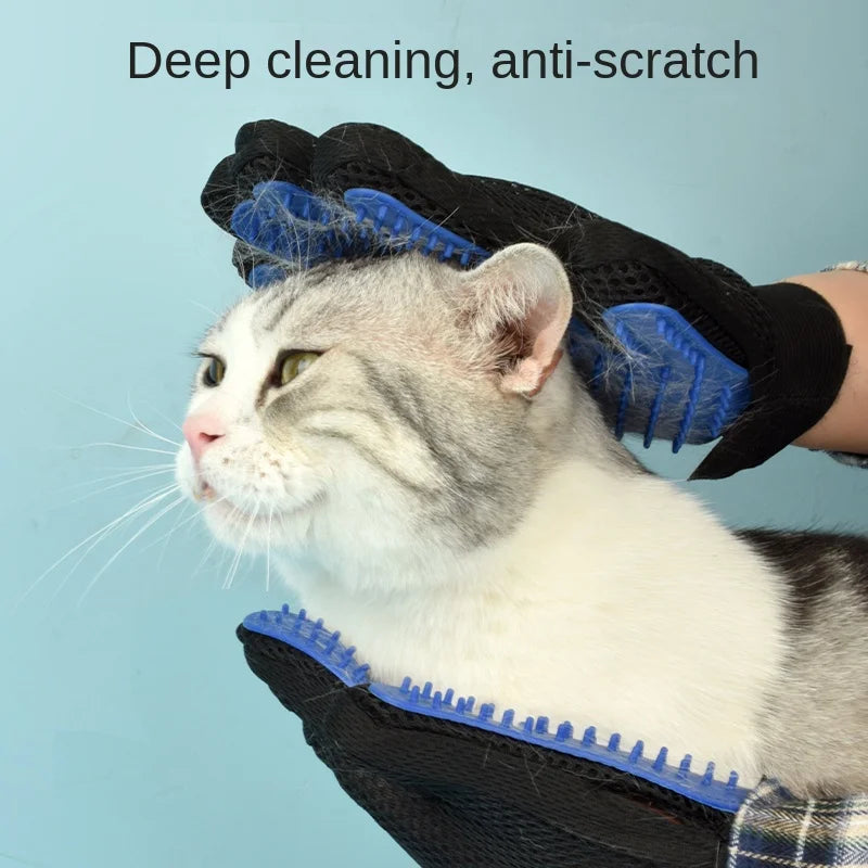 Pet Grooming Glove for Cats & Dogs – Silicone Deshedding Hair Remover Brush Secondary image
