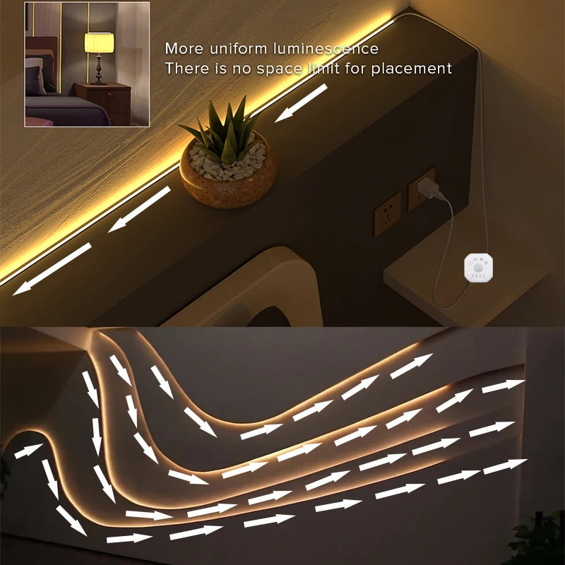 GlowStep™ Motion Sensor Stair Lights – Smart LED Strip With Chase Effect Secondary image