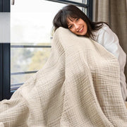 BabyJoy™ 6-Layer Muslin Cotton Blanket — Soft Breathable Gauze for Baby & Family