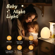 GlowStep™ Touch Night Light — 7-Color RGB Dimmable Bedside Lamp