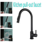 HomeSmart™ Pull-Out Kitchen Faucet — Matte Black Stainless Steel Mixer Tap