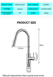 HomeSmart™ Pull-Out Kitchen Faucet — Matte Black Stainless Steel Mixer Tap