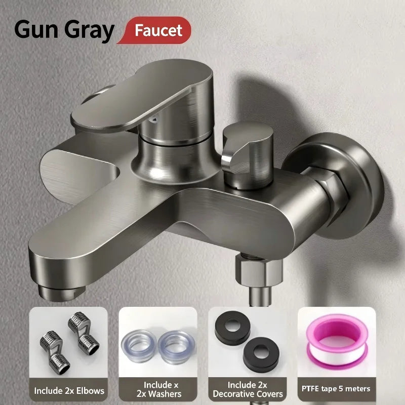 HomeSmart™ Thermostatic Shower Mixer Valve — Anti-Scald 3-Way Diverter Faucet Set