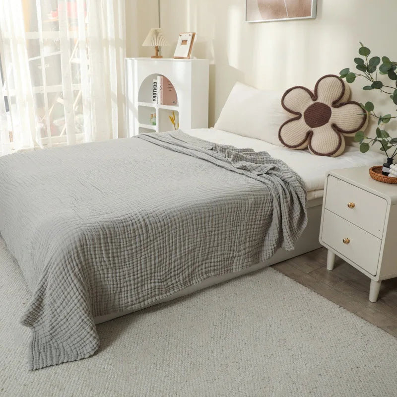 BabyJoy™ 6-Layer Muslin Cotton Blanket — Soft Breathable Gauze for Baby & Family