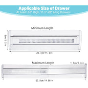 HomeSmart™ Adjustable Drawer Dividers — 6-Pack Clear Expandable Organizer
