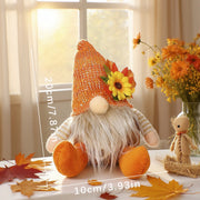 Rustic Harvest Gnome & Scarecrow Decor — Plaid & Sunflower Accents