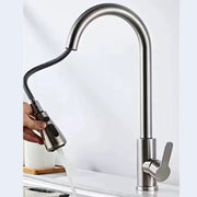 HomeSmart™ Pull-Out Kitchen Faucet — Matte Black Stainless Steel Mixer Tap