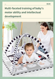BabyJoy™ Activity Play Mat with Fitness Frame — Sensory Gym for Newborns 0-18 Months