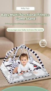 BabyJoy™ Activity Play Mat with Fitness Frame — Sensory Gym for Newborns 0-18 Months