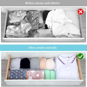 HomeSmart™ Adjustable Drawer Dividers — 6-Pack Clear Expandable Organizer