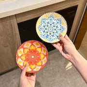 ChefPro™ Bohemian Ceramic Plate Set — 6-Piece Artisan Salad & Dessert Collection