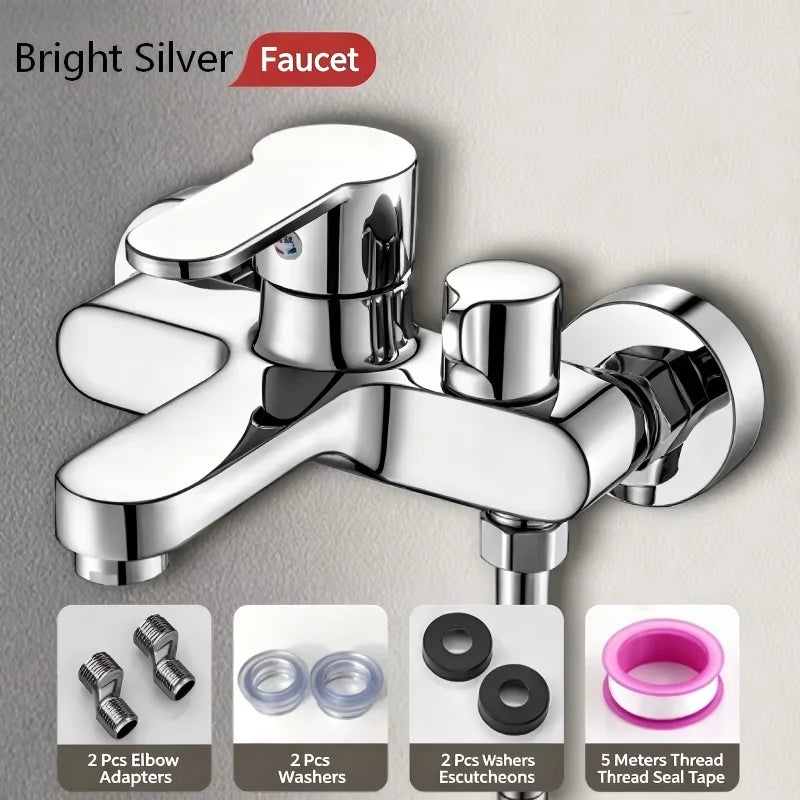 HomeSmart™ Thermostatic Shower Mixer Valve — Anti-Scald 3-Way Diverter Faucet Set