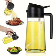 ChefPro™ 2-in-1 Oil Sprayer Bottle — Glass Mist Dispenser for Healthy Cooking