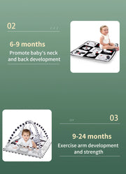 BabyJoy™ Activity Play Mat with Fitness Frame — Sensory Gym for Newborns 0-18 Months