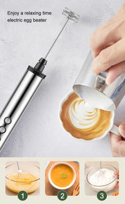 FreshTaste™ Rechargeable Milk Frother Set — Coffee-Bar Foam at Home