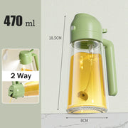 ChefPro™ 2-in-1 Oil Sprayer Bottle — Glass Mist Dispenser for Healthy Cooking