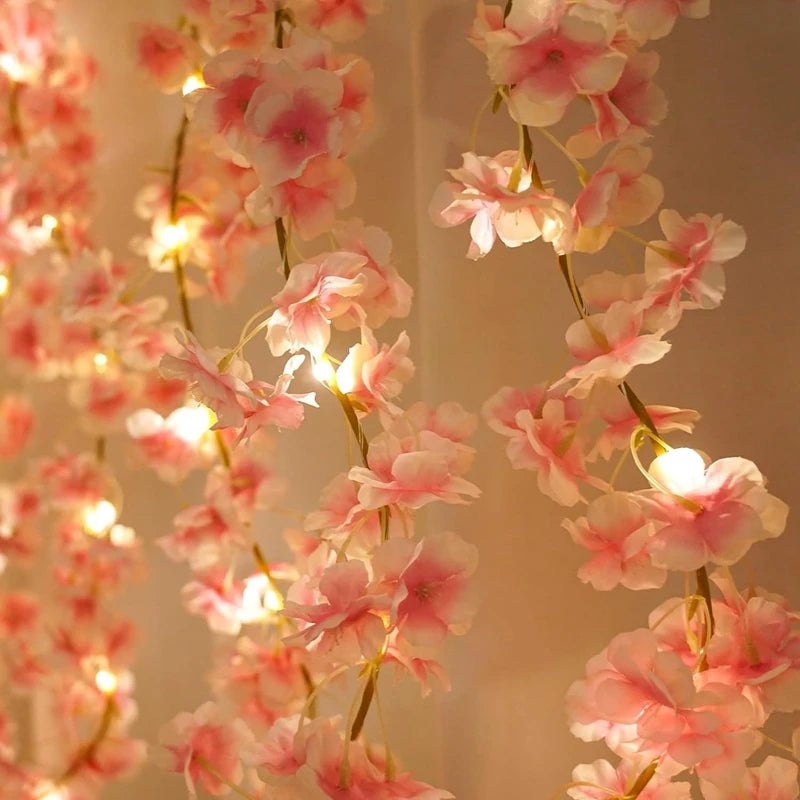 Artificial Sakura Blossom Vine — 70.9 in Pink Floral Decor