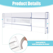 HomeSmart™ Adjustable Drawer Dividers — 6-Pack Clear Expandable Organizer