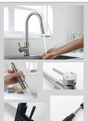 HomeSmart™ Pull-Out Kitchen Faucet — Matte Black Stainless Steel Mixer Tap