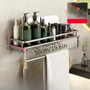 HomeSmart™ Wall-Mounted Spice Rack — No-Drill Aluminum Kitchen Shelf