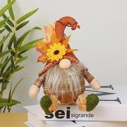Rustic Harvest Gnome & Scarecrow Decor — Plaid & Sunflower Accents