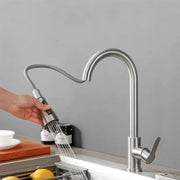 HomeSmart™ Pull-Out Kitchen Faucet — Matte Black Stainless Steel Mixer Tap