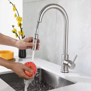 HomeSmart™ Pull-Out Kitchen Faucet — Matte Black Stainless Steel Mixer Tap