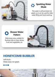 HomeSmart™ Pull-Out Kitchen Faucet — Matte Black Stainless Steel Mixer Tap
