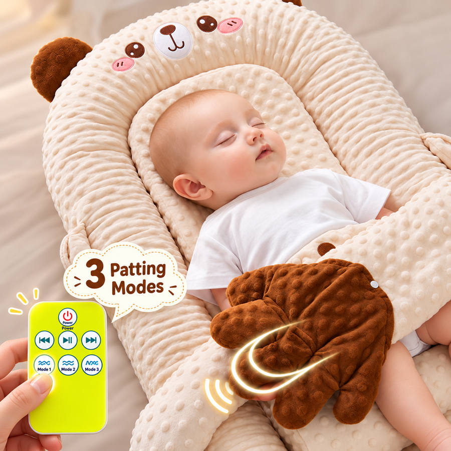 CozyPat™ Automatic Patting Baby Lounger with 15° Anti-Reflux Pillow